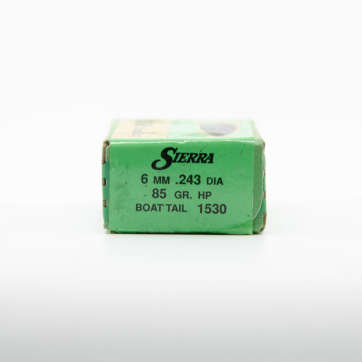 Box of Sierra 6mm HP bullets