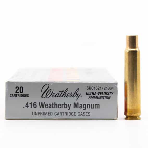 Weatherby 416 Weatherby package and case