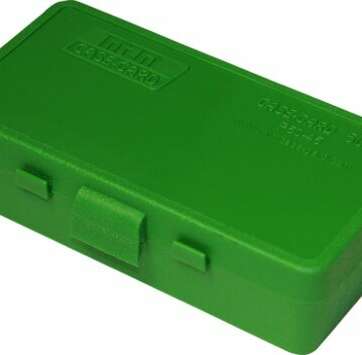 MTM CASE-GARD Auto 50-round ammo box, green