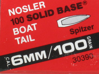 Nosler 6mm Solid Base