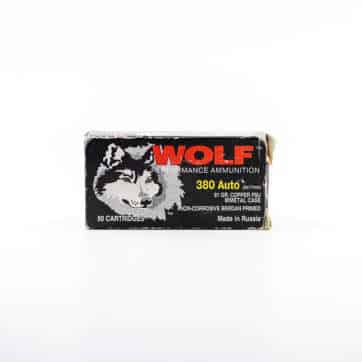 380 Auto ammunition 91 gr FMJ (QTY 30)