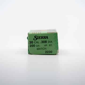 Sierra MatchKing Rifle Bullets .30 cal .308" 200 gr HPBT MATCH 100/ct