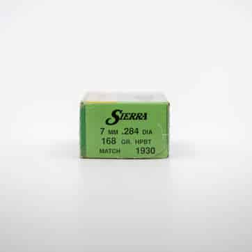 Sierra MatchKing Rifle Bullets 7mm/.284 cal .284" 168 gr HPBT MATCH 100/ct