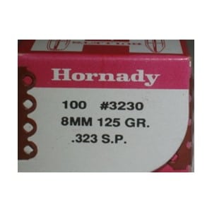 8mm 125 gr SP bullet