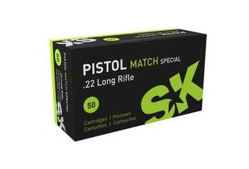 SK Pistol Match Special Rimfire Ammunition .22 LR 40 gr LRN