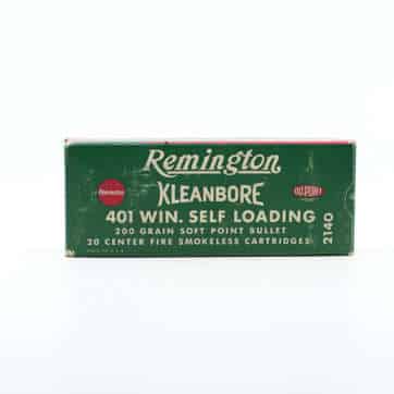 KleenBore 401 Winchester Self Loader ammunition