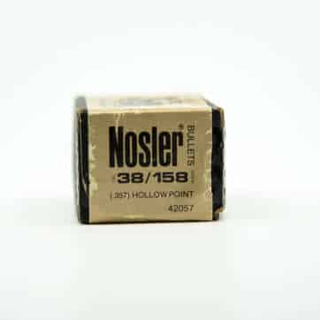 Nosler 38 caliber 158 grain HP bullet