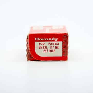 Hornady 25 cal 117 gr BTSP