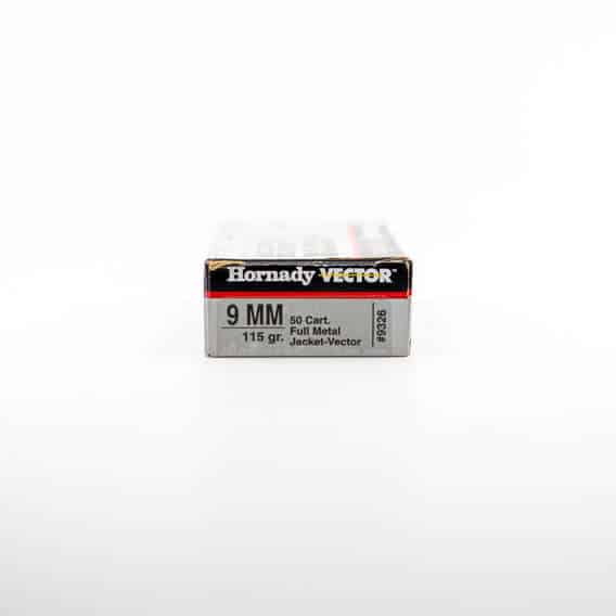 Hornady #9326 9mm LUGER Ammunition, 115 grain FMJ-VECTOR ILLUMINATED TRAJECTORY