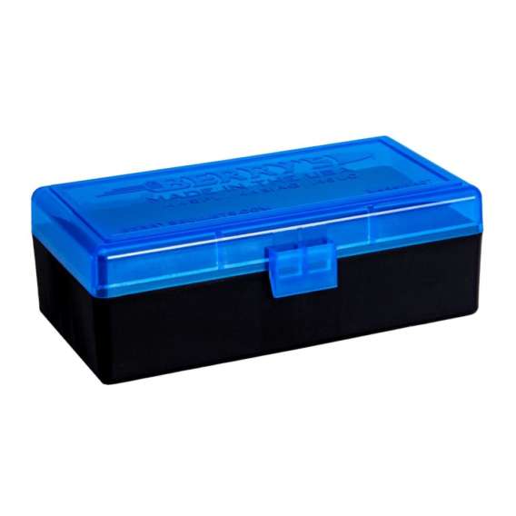 41-45 caliber 50 round blue ammo box