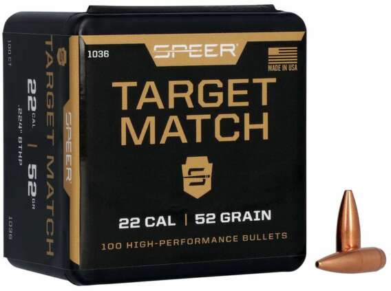 SPEER .224 52-grain MATCH bullets (QTY 100) - Image 2
