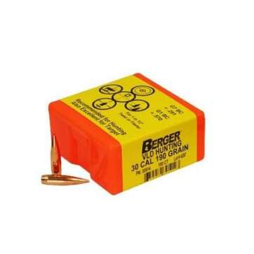 Berger Match Grade Hunting Bullets .30 cal .308" 190 gr VLD HUNTER 100/box