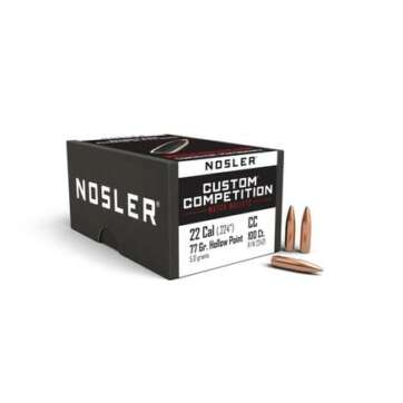 Nosler Custom Competition Bullets .22 cal .224" 77 gr HPBT 100/ct