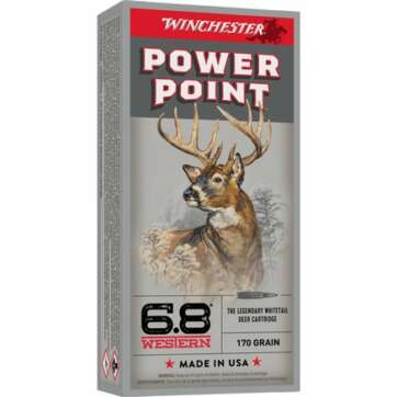 Winchester Power Point Rifle Ammunition 6.8 Western 170 gr. SP 3218