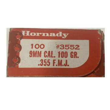 HORNADY 9mm 100 grain FMJ bullets (QTY 65)
