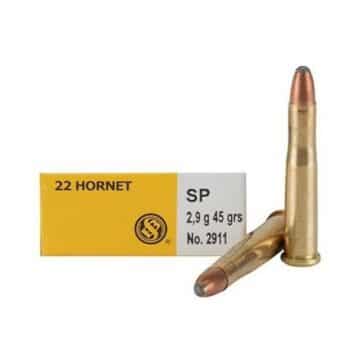 Sellier & Bellot Rifle Ammunition .22 Hornet 45 gr SP #ZYSB22HB