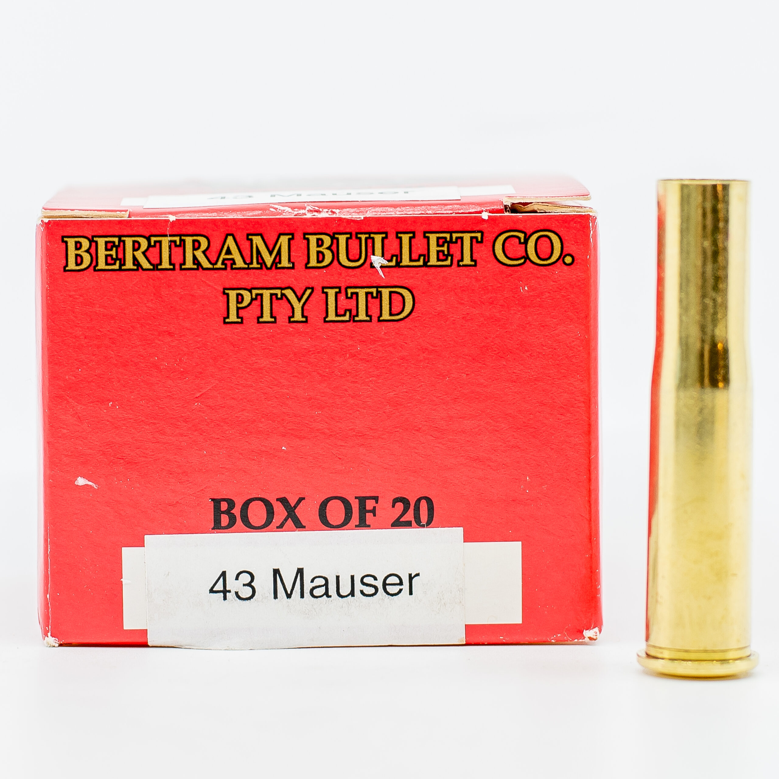 Bertram 43 Mauser cases and box