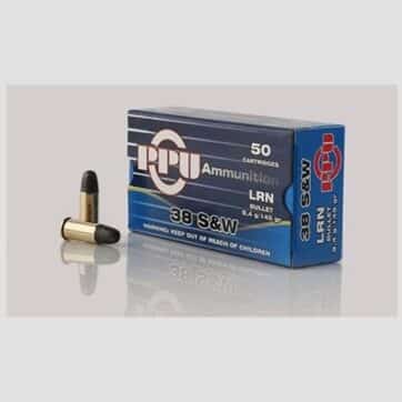 PPU Handgun Ammunition .38 S&W 145 gr LRN