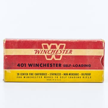 Winchester 401 WSL ammo box