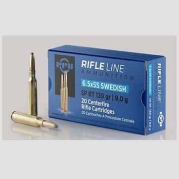PPU Rifle Ammunition 6.5x55mm Swedish 139 gr SP