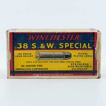 Winchester 38 Special ammo box
