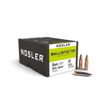 Nosler Ballistic Tip Hunting Rifle Bullets 6mm .243" 90 gr SBT