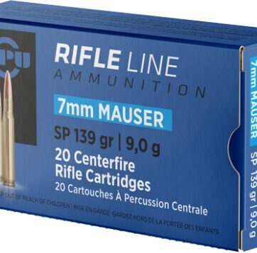 PPU 7X57MM MAUSER 139GR JSP 20RD