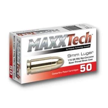 Maxxtech Ammunition 9mm Luger 115 gr FMJ